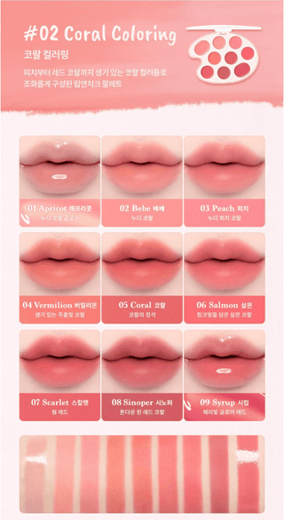 Dasique - Mood Painting Lip & Cheek Palette 6g - 6 Colors - Koreabe