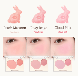 Giverny - Fluffy Dual Blusher 7.4g - 3 Colors - Koreabe