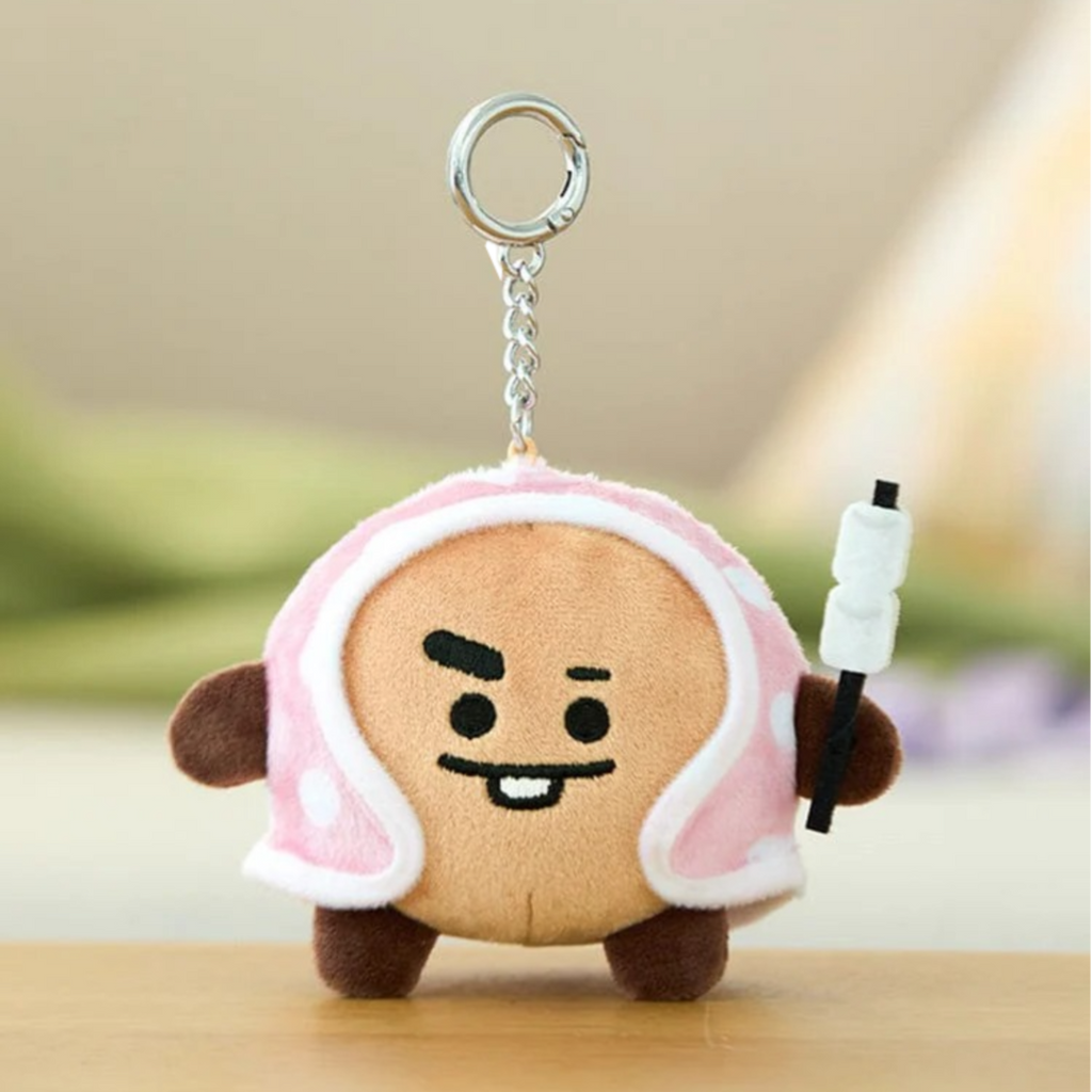 BT21 - Llavero de muñeco en blanco con fogata SHOOKY