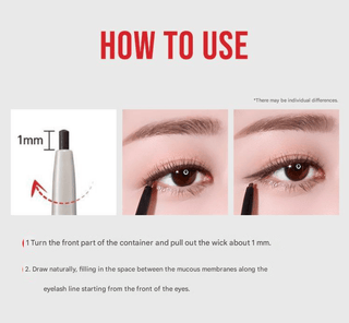 WakeMake - Real Ash Pencil Eye Liner - 6 Colors - Koreabe