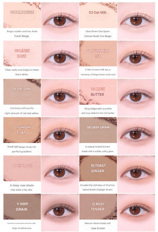 Colorgram - Pin Point Eyeshadow Palette 9.9g - 6 Colors - Koreabe