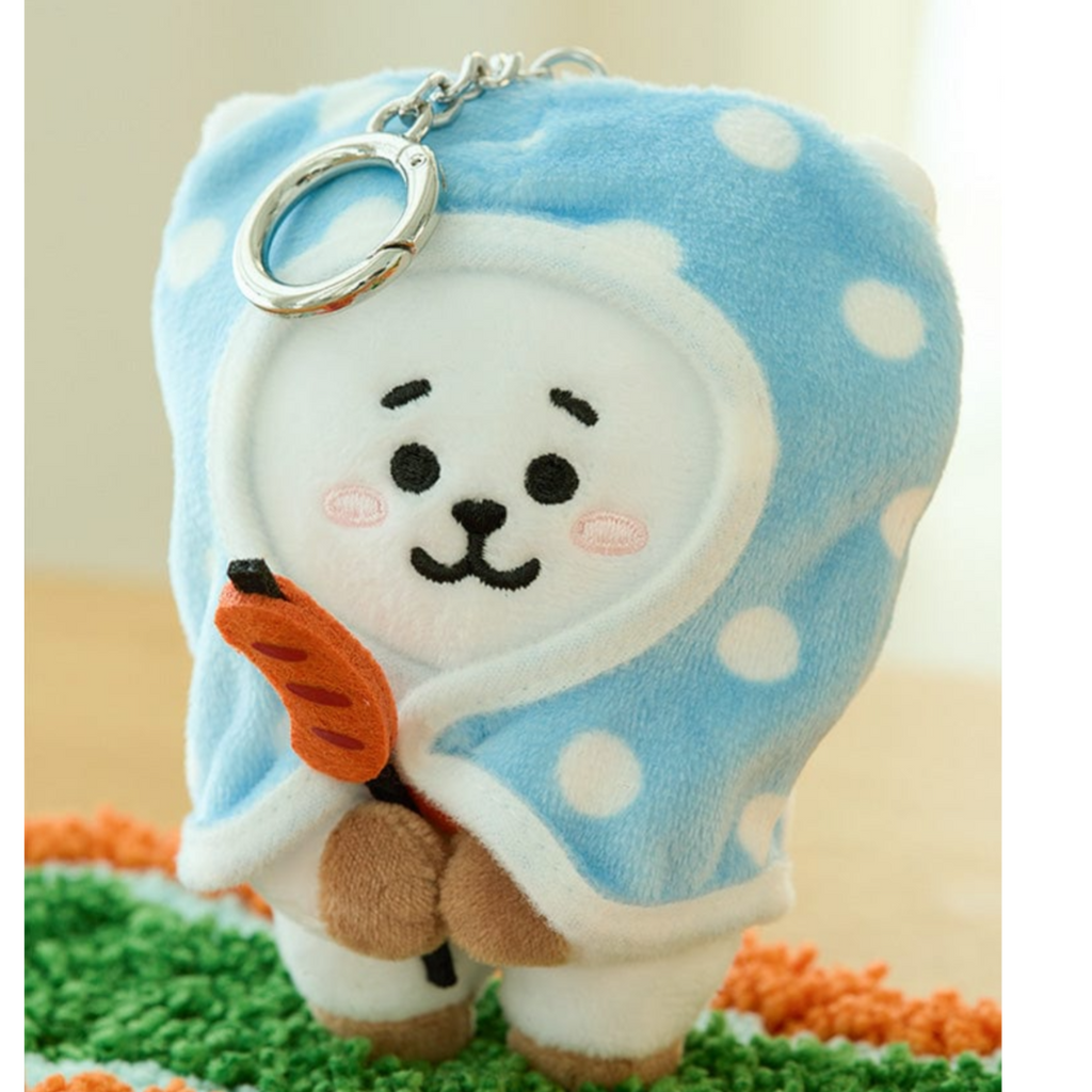 BT21 - Llavero con forma de muñeco con manta para fogata de RJ