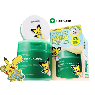 Dewytree - AC Deep Soothing Pore Pads 100ea (+Pad Case) (Pokemon Ver)