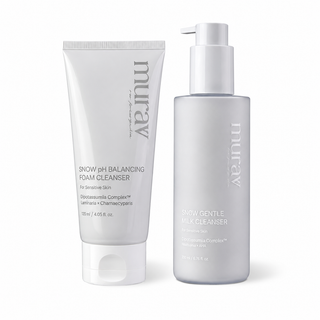 Murav - Snow Gentle Milk Cleanser 205ml + Snow Foam Cleanser 120ml