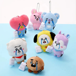 BT21 - Today's Face Teardrop Plush Keyring - Koreabe