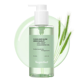 Veganifect- Clean and Glow Green Barley LHA Deep Cleansing Oil 205ml - Koreabe