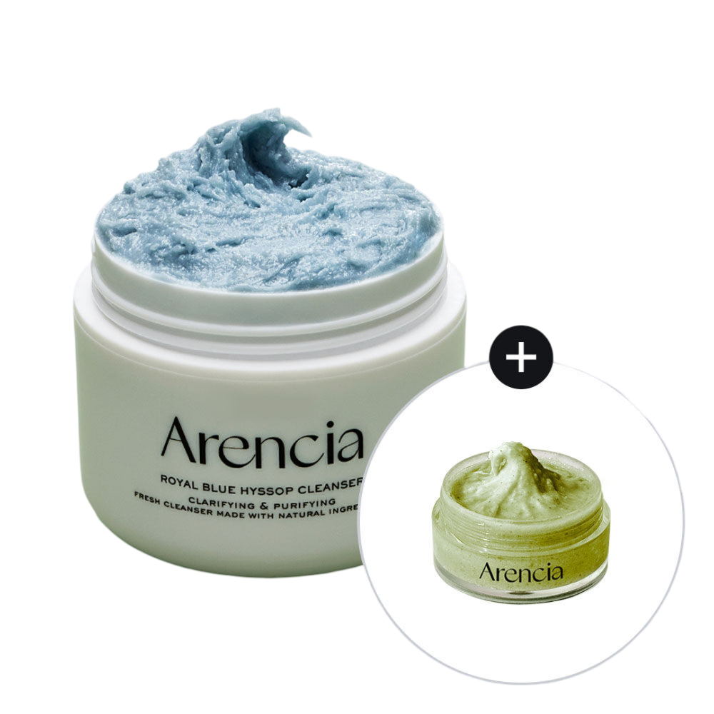 Arencia - Royal Blue Hyssop Cleanser 120g + Green Cleanser 15g