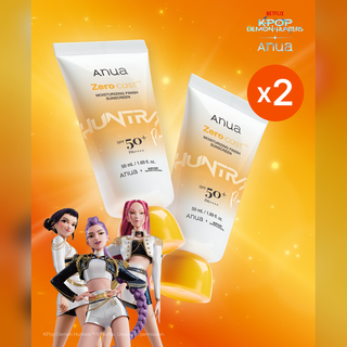 Anua - Zero Cast Moisturizing Finish Sunscreen 50ml x 2 (Demon Hunter)