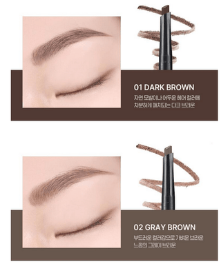 WakeMake - Natural Hard Brow Pencil 1+1 - 5 Colors - Koreabe