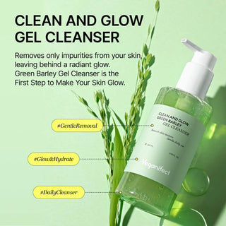 Veganifect - Clean and Glow Green Barley Gel Cleanser 205ml