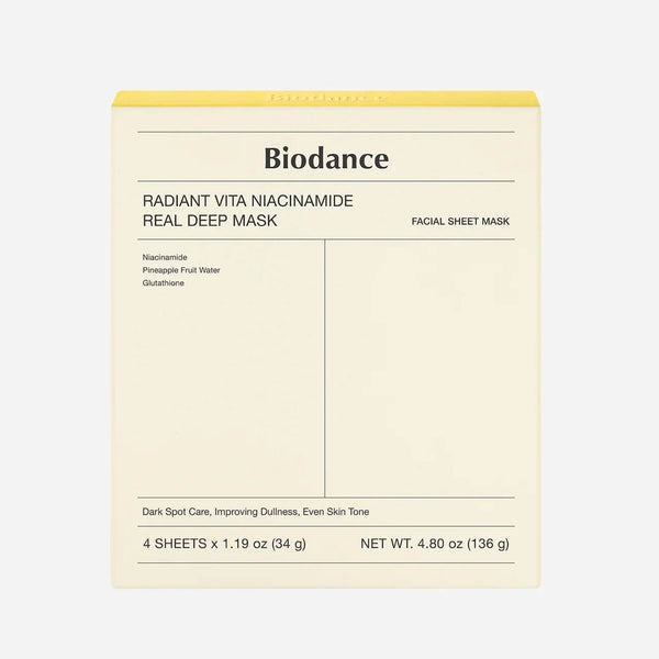 Biodance - Radiant Vita Niacinamide Real Deep Mask 4ea – Koreabe