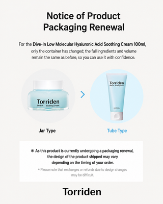 Torriden - Dive In Soothing Cream Tube Type 100ml