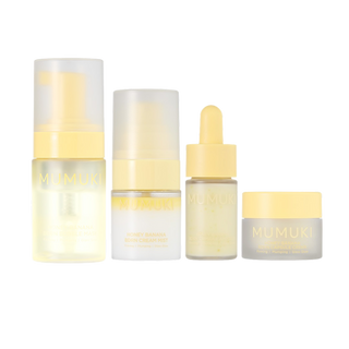 Mumuki - Honey Banana BDRN 4 Mini Set (Bubble Mask 25ml + Ampoule 10ml + Cream 15ml + Mist 30ml)