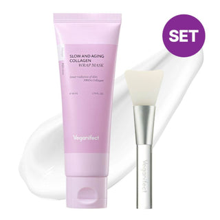Veganifect - Slow and Aging Collagen Wrap Mask 80ml + Brush - Koreabe