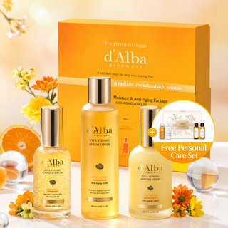 d'Alba  - Vita Toning Serum Set (Toner 180ml + Serum 100ml + Lotion 100ml)