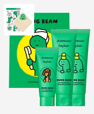 Beplain - Mungbean pH Balanced Cleansing Foam 200ml + Handtowel + Sticker (Joguman)