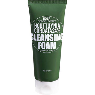 Derma Factory - Houttuynia Cordata 24% Cleansing Foam 120ml - Koreabe
