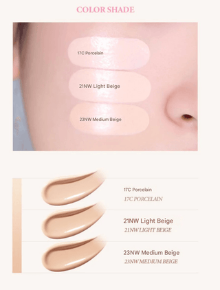 Giverny - Dewy Glassy Cushion + Refill - 3 Colors - Koreabe