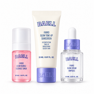 Baell - Farro Glow Mini Set (Toner 30ml + Sunscreen 20ml + Ampoule 20ml)