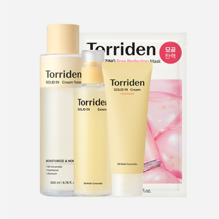 Torriden - Solid in Cream Set (Toner 200ml + Cream 70ml + Essence 100ml  + 2 Mask)