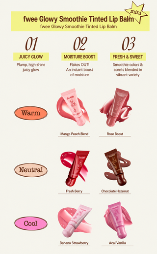 Fwee - Glowy Smoothie Mini - 6 Colors