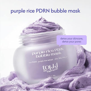 Tokkionthemoon - Purple Rice PDRN Bubble Mask 50g