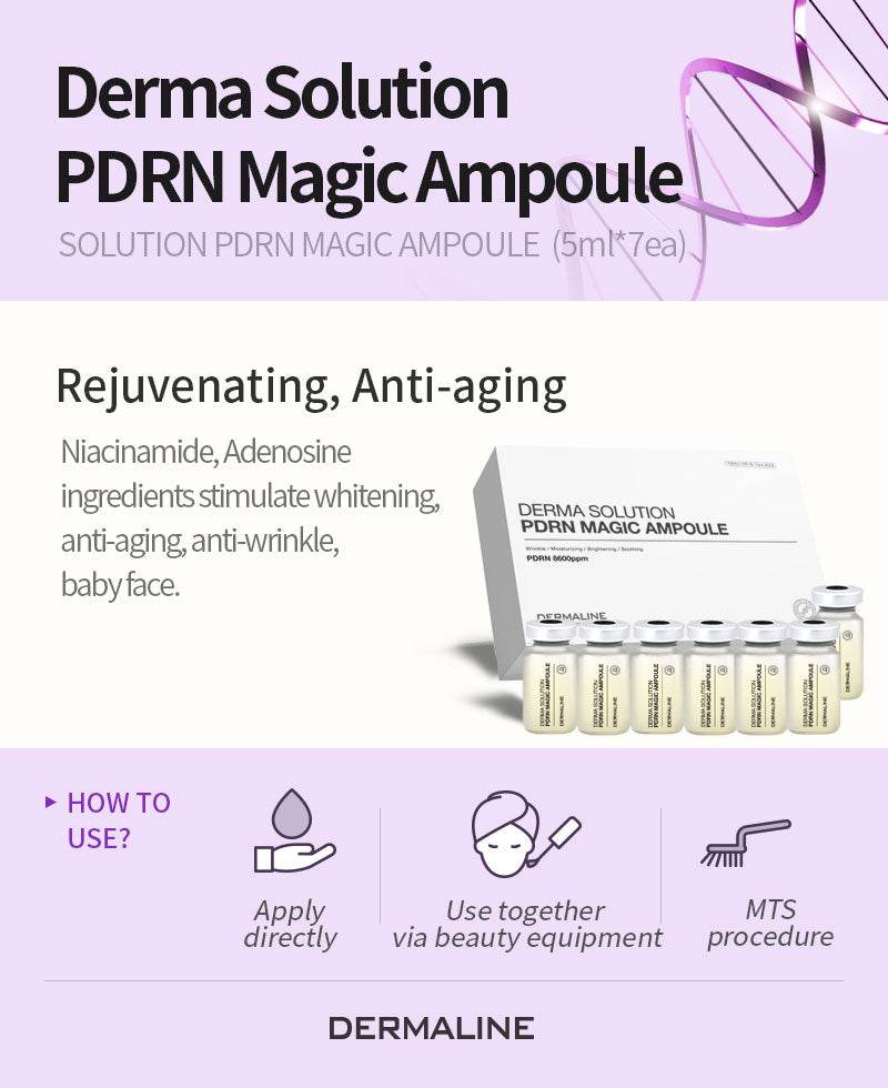 美容液 DERMALINE PDRN MAGIC AMPOULE Dermaline - Derma Solution PDRN Magic Ampoule 5ml*7ea – Koreabe