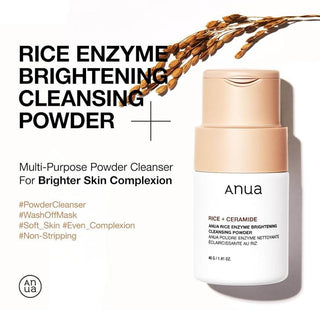 Anua - Rice + Ceramide Enzyme Brightening Cleansing Powder 40ml - Koreabe