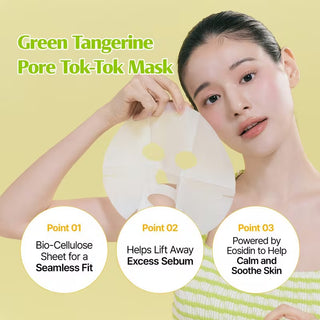 Cleardea - Green Tangerine Pore Tok Tok Mask 4ea
