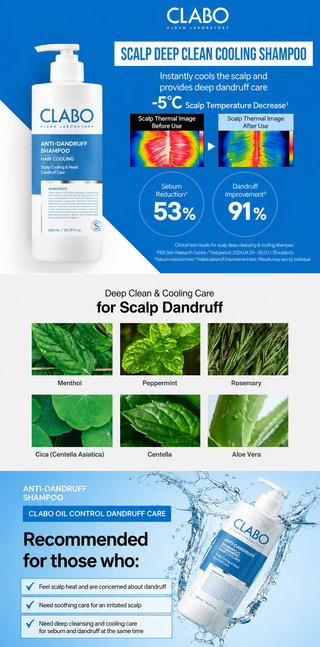 Clabo - Anti Dandruff Scalp Cooling Shampoo 600ml
