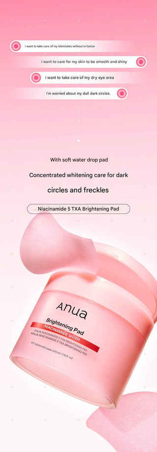Anua - Brightening Pad Niacinamide 5 + TXA 60ea - Koreabe