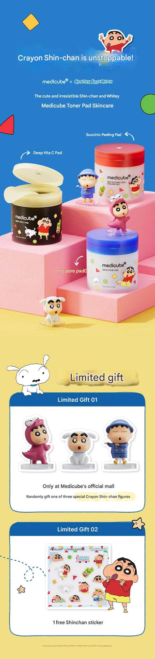 Medicube - Toner Pad + Random Figure (Sinchan Edition) - Koreabe