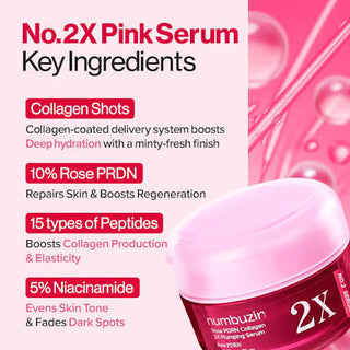 Numbuzin - Rose PDRN Collagen 2X Plumping Serum 30ml