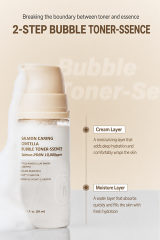 Heveblue - Salmon Caring Centella Bubble Toner Essence 95ml