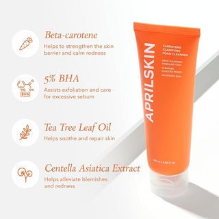 Aprilskin - Real Carrotene Acne Foam Cleanser 120ml