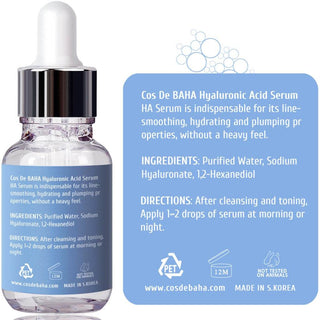 Cos De Baha - Hyaluronic Acid Serum 30ml - Koreabe