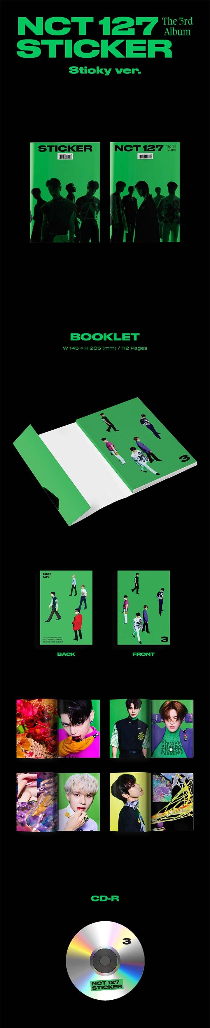 NCT 127 - The 3rd Album Sticker (Sticky Ver.) Random – Koreabe