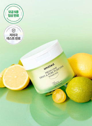 Omitted - Fresh Lime Dewy & Pore Purifying Toner Pad 70ea - Koreabe