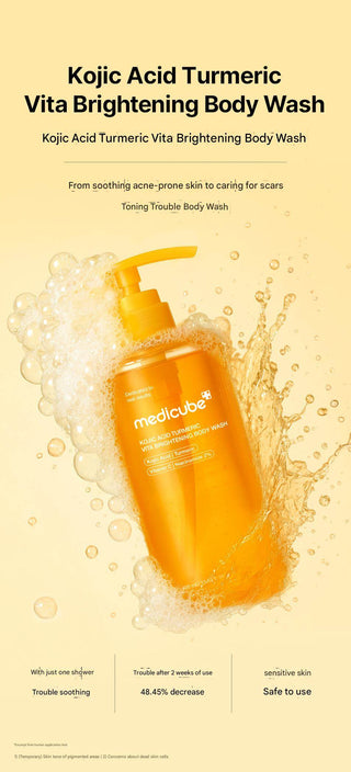 Medicube - Kojic Acid Tumeric Vita Brightening Body Wash 400ml - Koreabe