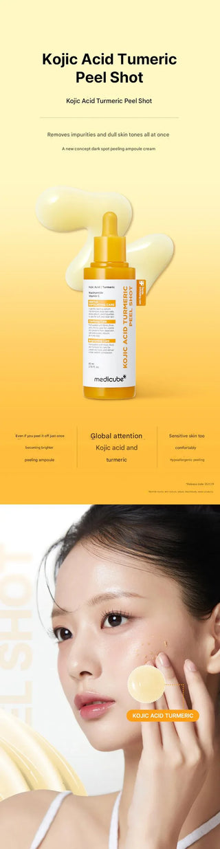 Medicube - Kojic Acid Tumeric Peel Shot 80ml - Koreabe
