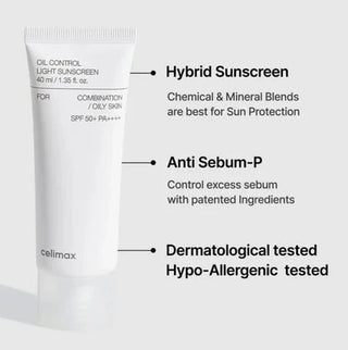 Celimax - Oil Control Light SPF50+ PA++++ Sunscreen 40ml