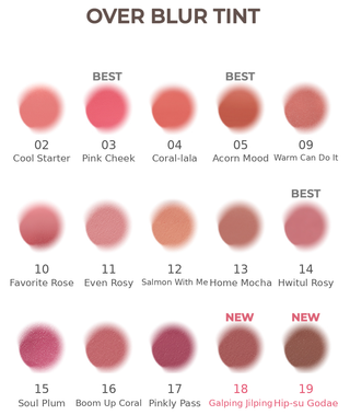Peripera - Over Blur Tint 3.5g - 19 Colors