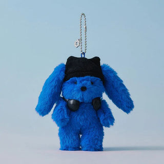 NJ - X Coller Furry Bunny Plush Keyring Tide Blue - Koreabe