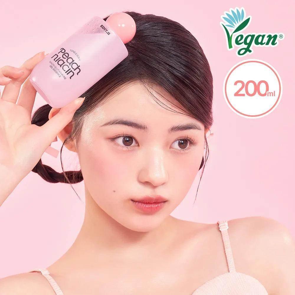 Edit.B - Tone&Sof Peach Niacin Glutathione Gel Essence 200ml Edit.B - Tone&Sof Peach Niacin Glutathione Gel Essence 200ml