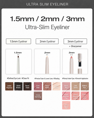 TOOQ - Waterproof Slim Eyeliner 15 Colors