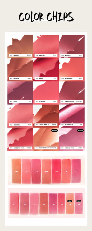 TOOQ - Without Mirror Water Blur Lip Tint - 18 Colors