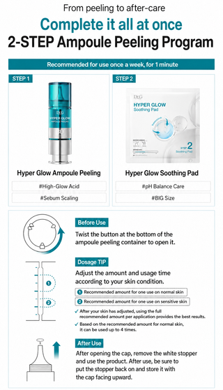 Dr.G - Hyper Glow Ampoule Peeling 15ml + Hyper Glow Soothing Pad 4ea