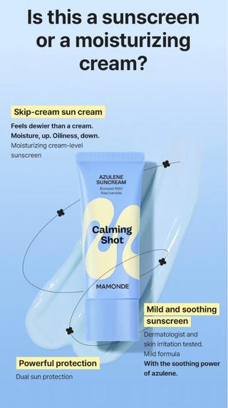Mamonde - Azulene Calming Shot Sunscreen SPF50+ PA++++ 35ml