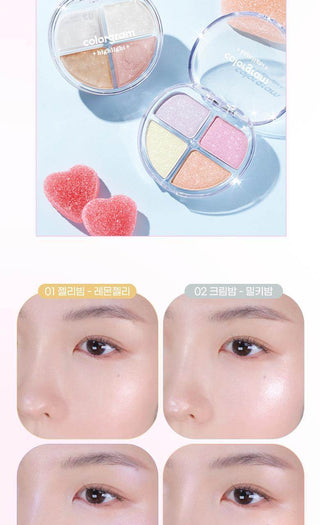 Colorgram - Tintin Dory Highlighter Palette - 2 Colors - Koreabe