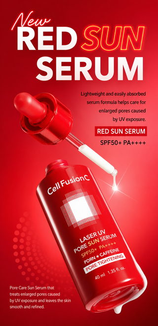 Cell Fusion C - Laser UV Pore Sun Serum PDRN Caffeine SPF50+ PA++++ 40ml